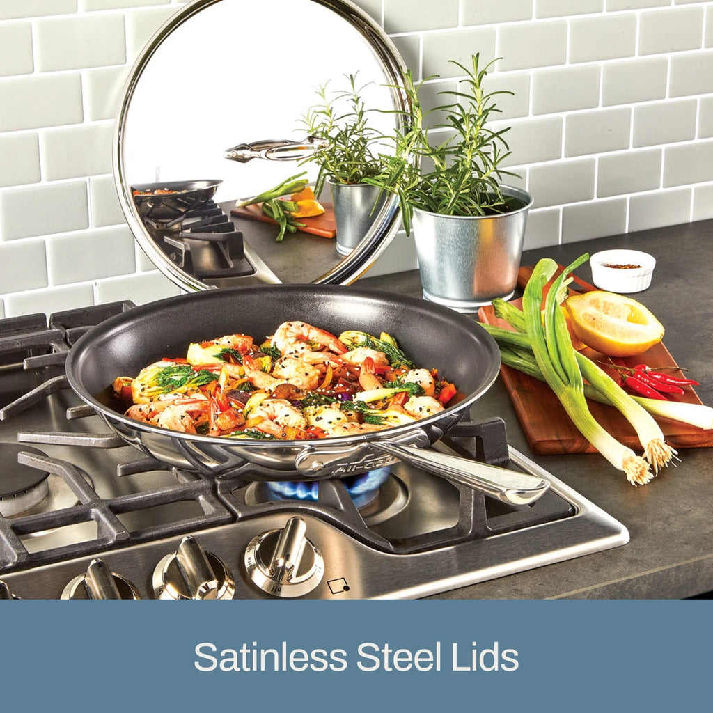 All-Clad D3 Stainless 3-ply Bonded Cookware Set, Nonstick 10 piece Set
