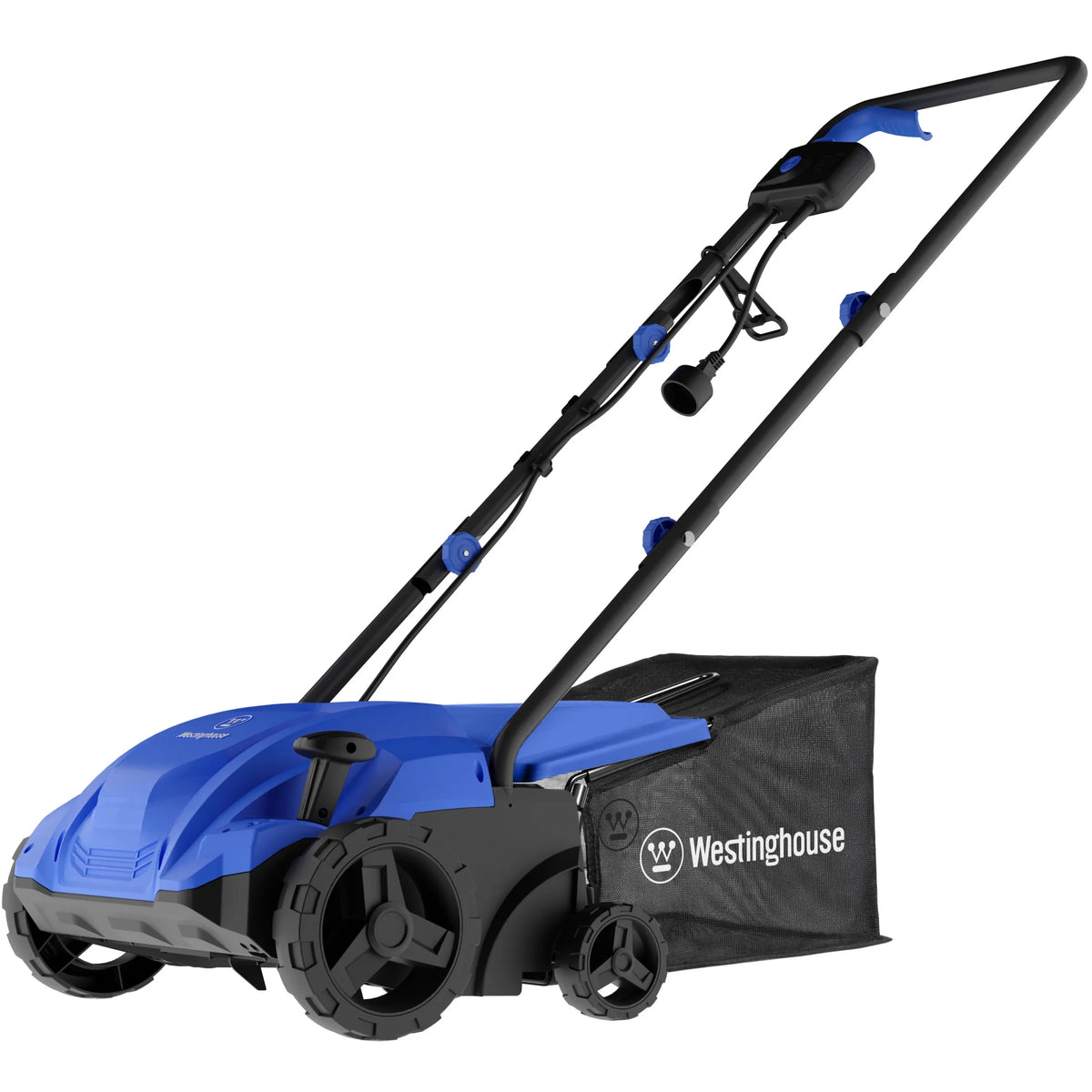 Westinghouse W13ADAC 13-Inch 12 Amp 2-in-1 Corded Electric Dethatcher and Aerator with 8 Gallon Thatch Collection Bag, 4-Position Depth Adjustment, Foldable Handle