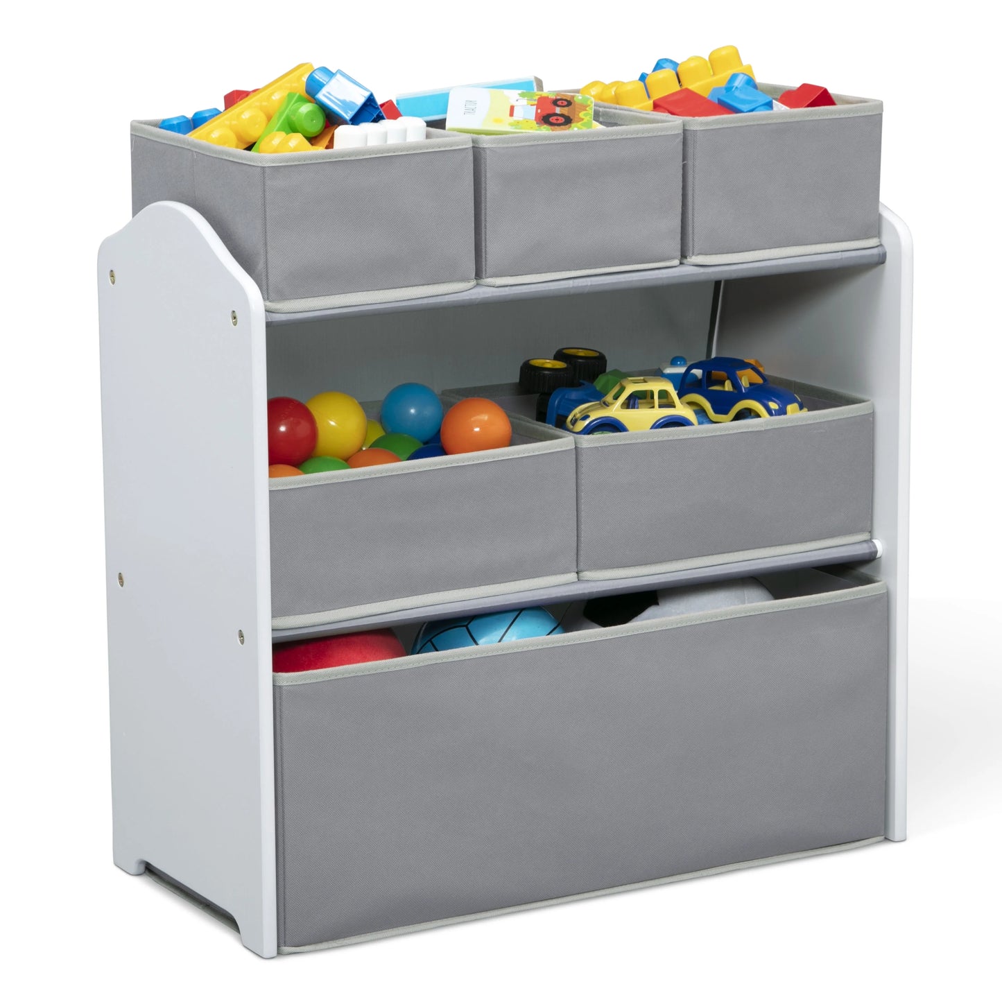 Delta Children 4-Piece Toddler Playroom Set �C Includes Play Table, 2 Chairs and 6 Bin Toy Organizer with Reusable Vinyl Cling Stickers, Light Pink/Dark Pink