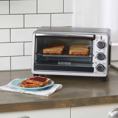BLACK+DECKER 6-Slice Toaster Oven, Black, TO1950SBD