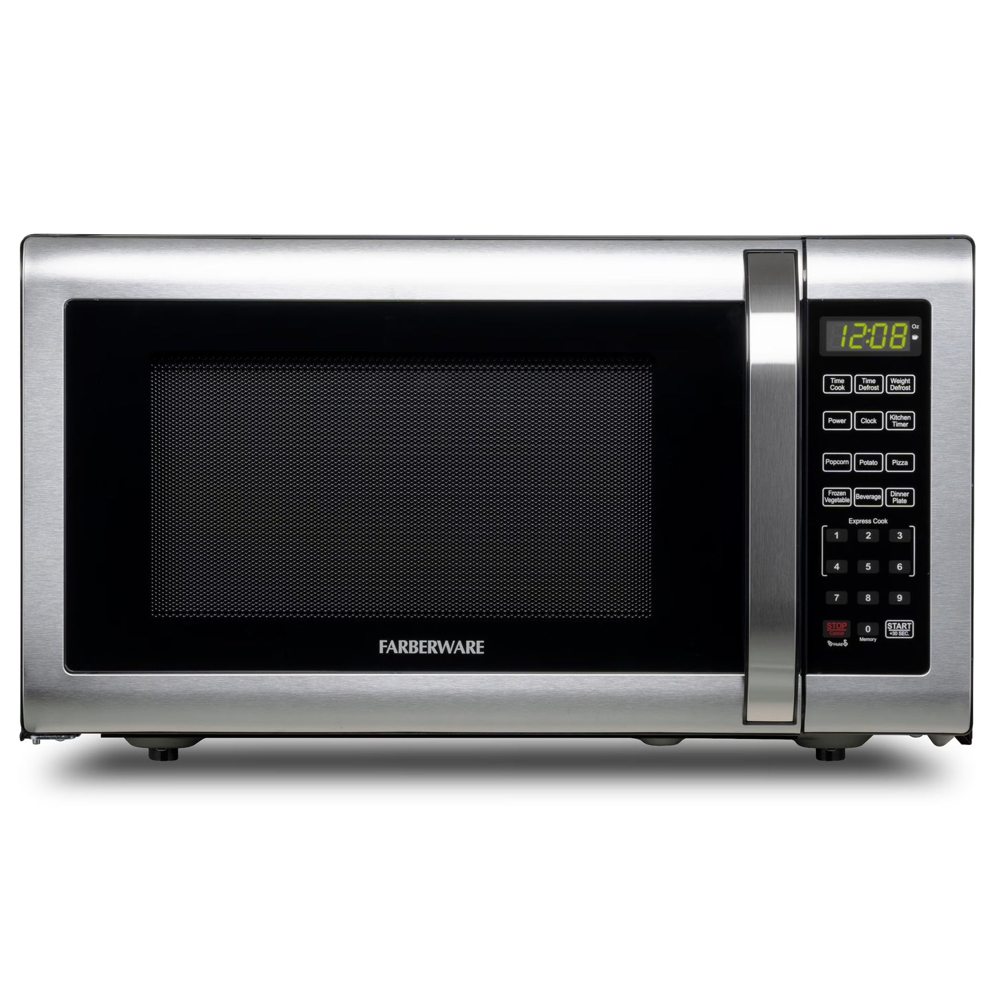 Farberware FMGZ09BKA 0.9 Cu. Ft. Microwave Oven, 900W, Digital Control, LED Display, 6 Cooking Presets, Black