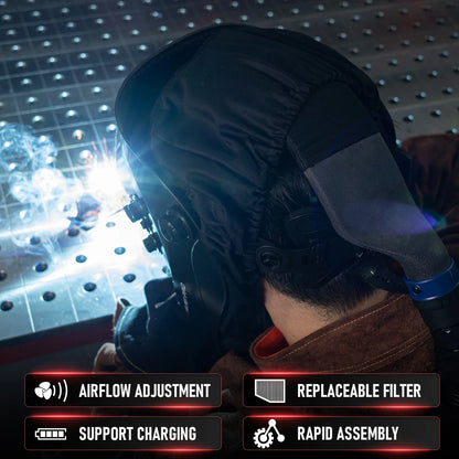 YESWELDER LYG-M800H Powered Air Purifying Welding Helmet with Auto-Darkening Lens