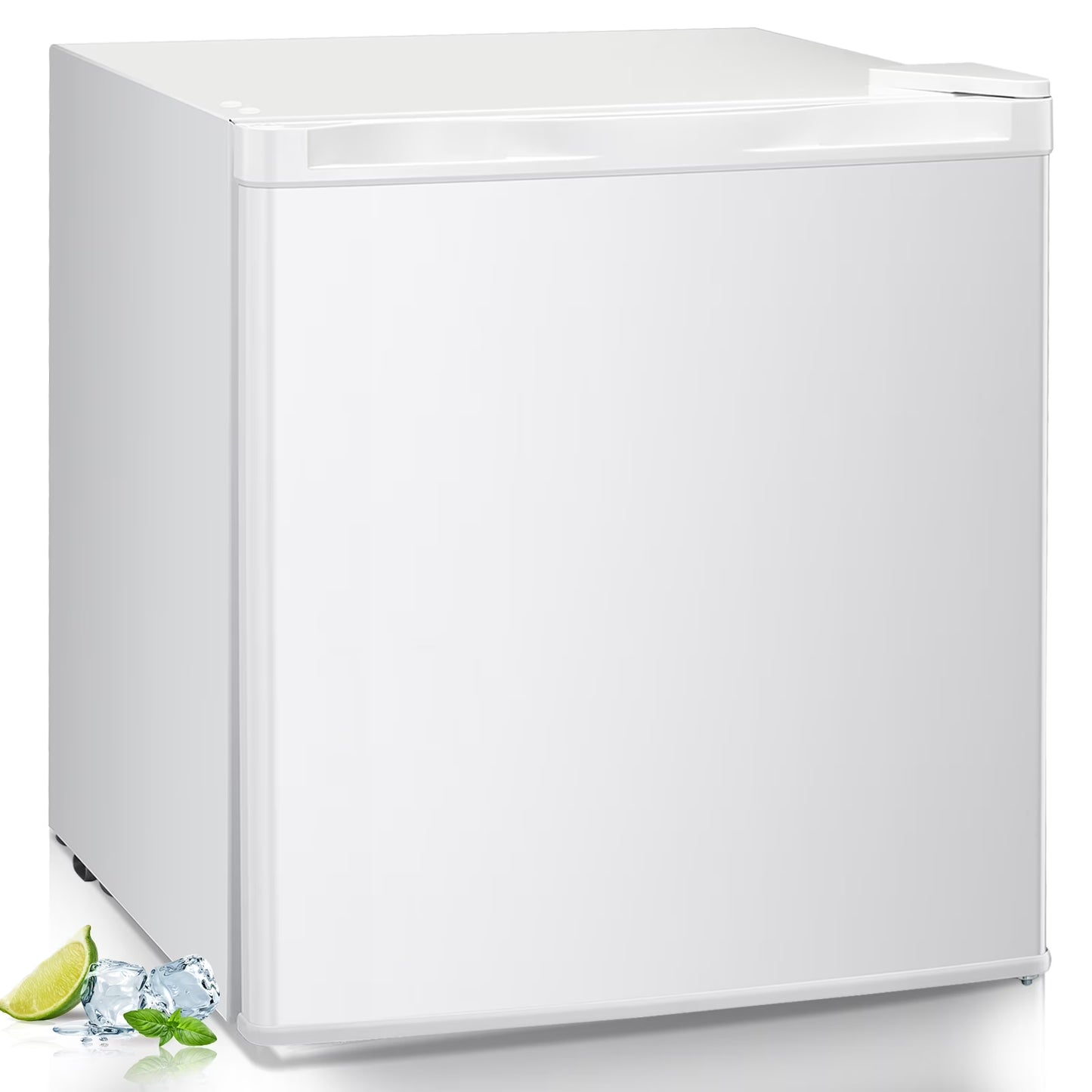 WAA Mini Freezer,1.1 Cu.ft Upright Freezer with Reversible Single Door,Removable Shelves,Small Freezer with Adjustable Thermostat for Home/Kitchen/Office (White)