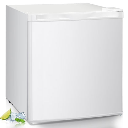 WAA Mini Freezer,1.1 Cu.ft Upright Freezer with Reversible Single Door,Removable Shelves,Small Freezer with Adjustable Thermostat for Home/Kitchen/Office (White)
