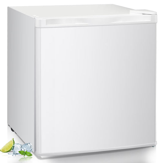 WAA Mini Freezer,1.1 Cu.ft Upright Freezer with Reversible Single Door,Removable Shelves,Small Freezer with Adjustable Thermostat for Home/Kitchen/Office (White)