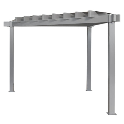 Sojag Rustproof Aluminum Frame Pergola, PVC-Coated Canopy for UV Protection, Contemporary Design for Garden or Yard, 10' x 10', Lima Grey