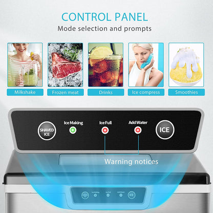 VIVOHOME 2 in 1 Countertop Ice Maker & Ice Shaver Machine, 33lbs/Day