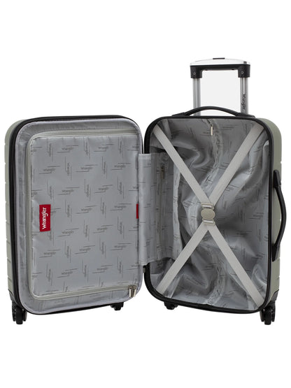 Wrangler 3 Piece Luggage Set with Cup Holder and USB Port, Olive Green
