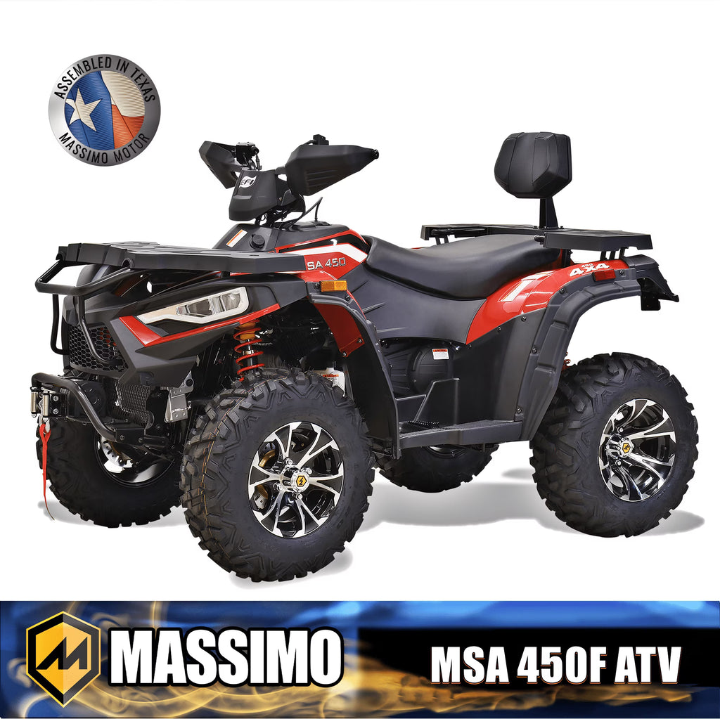 Massimo MSA450F Adult ATV Quad 352cc 25 HP 4 Stroke 4-Wheeler - Sand