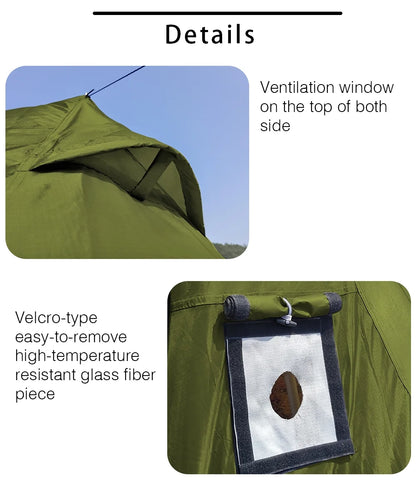 Top Lander 4 Person Tents for Camping Waterproof with Two Porch Hot Tent Bushcraft Shelter 4 Season Family Tent