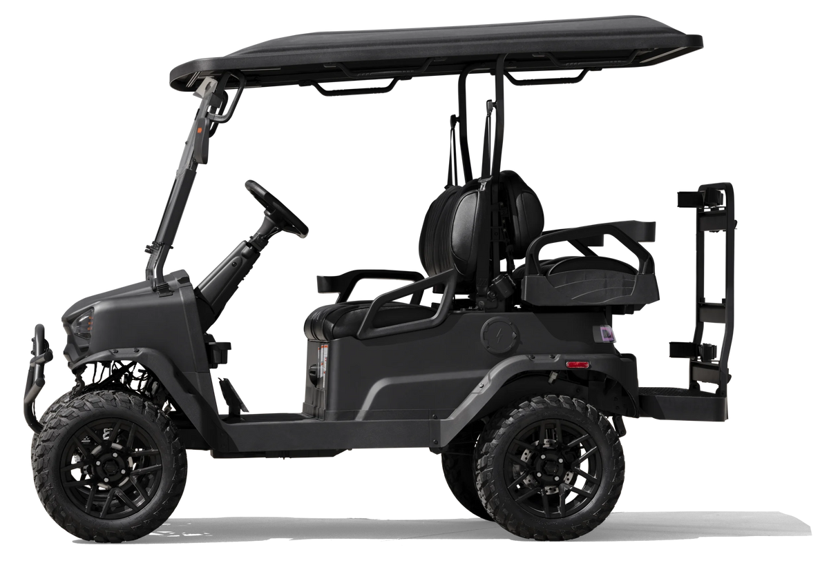 Coleman Powersports CGC2 51.2V Electric Utility Golf Cart, 4-Seater Vehicle Up to 20 MPH & 40 Miles Range, 5kW Motor, LCD Display & Rear Storage, Ages 16 and Up, Matte Black