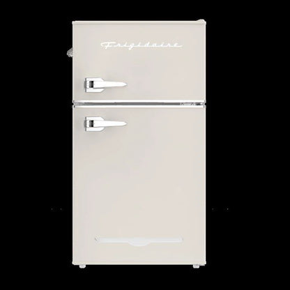 Frigidaire, 3.1 Cu. Ft. 2 Door Retro Compact Refrigerator , Built-In Side Bottle Opener, Cream