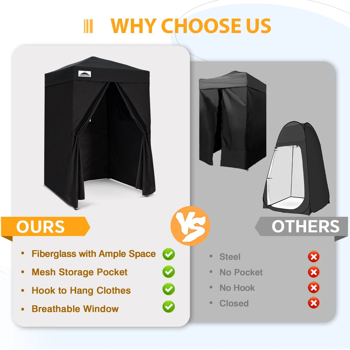 EAGLE PEAK Flex Ultra Compact 4 ft x 4 ft Pop-up Changing Room Canopy, Portable Privacy Cabana