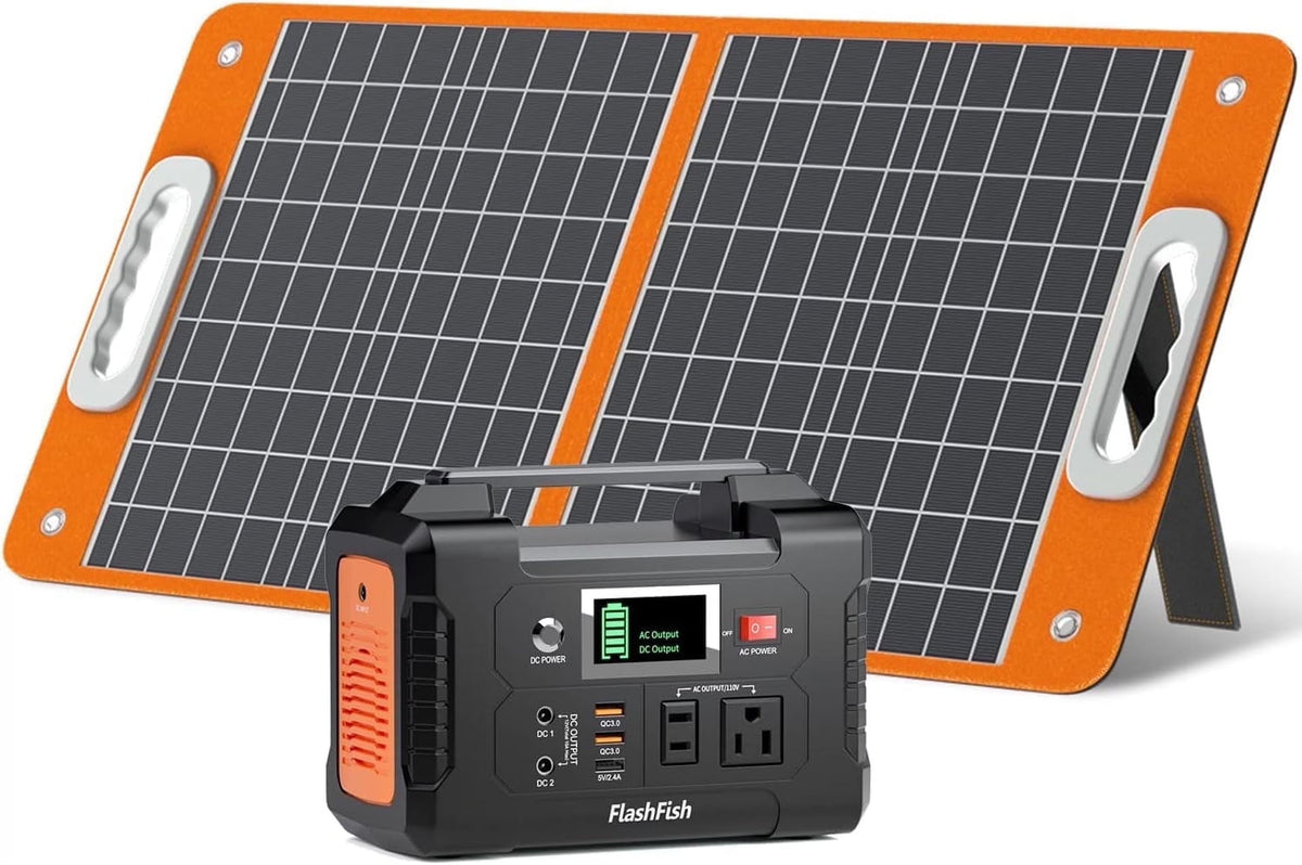 Flashfish 200W Portable Power Station, 40800mAh Solar Generator, Portable Generator for Camping Travel Emergency