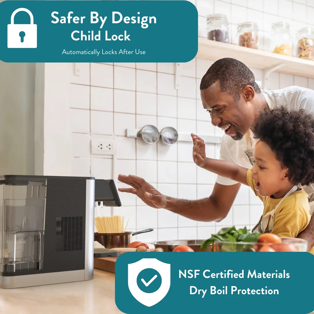 Aqua Optima Countertop Instant Hot & Cold Filtered Water Dispenser, Bottleless Water Cooler, Auto Dispense, No Installation Required