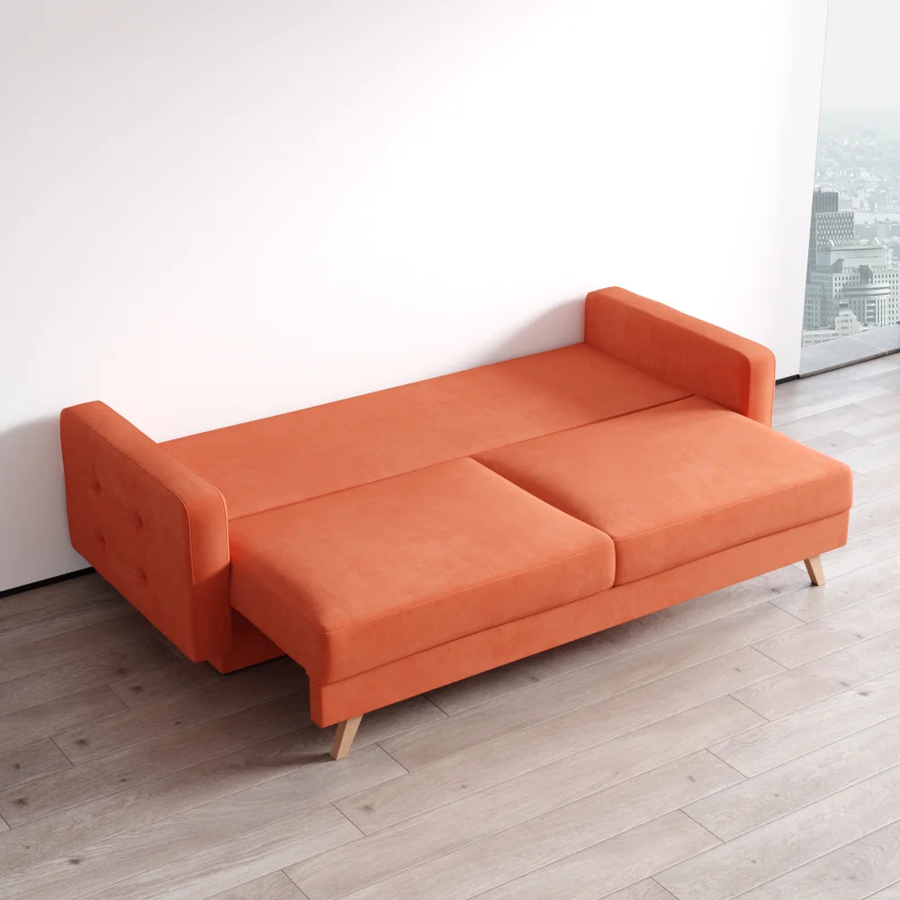 Meble Furniture Vegas Queen Sofa Bed with Storage, Multiple Colors