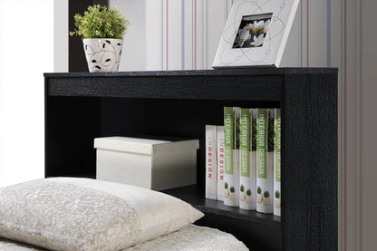 Hodedah Twin-Size Captain Bed with 3-Drawers and Headboard in White