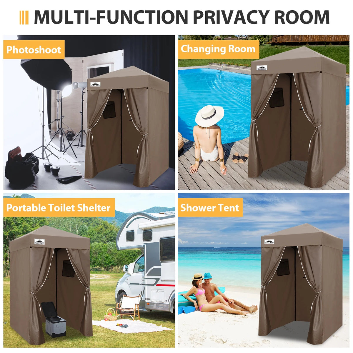 EAGLE PEAK Flex Ultra Compact 4 ft x 4 ft Pop-up Changing Room Canopy, Portable Privacy Cabana