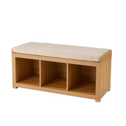Better Homes & Gardens 3-Cube Storage Bench, White Texture