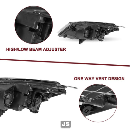 Headlights For 2013-2017 Chevy Traverse Chrome Factory Style Headlamps LH+RH Set