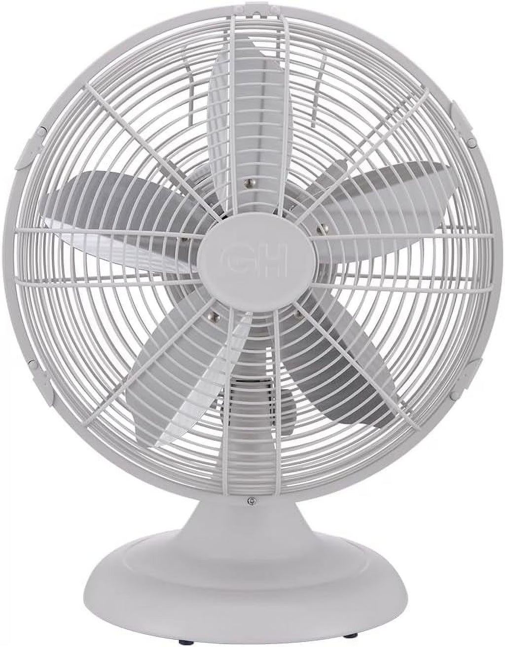 Good Housekeeping Retro All-Metal Table Fan (92618) with 3 Speed Settings, Wide Oscillation, and Carrying Handle��