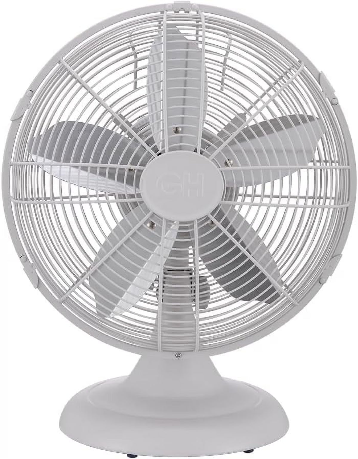 Good Housekeeping Retro All-Metal Table Fan (92618) with 3 Speed Settings, Wide Oscillation, and Carrying Handle��