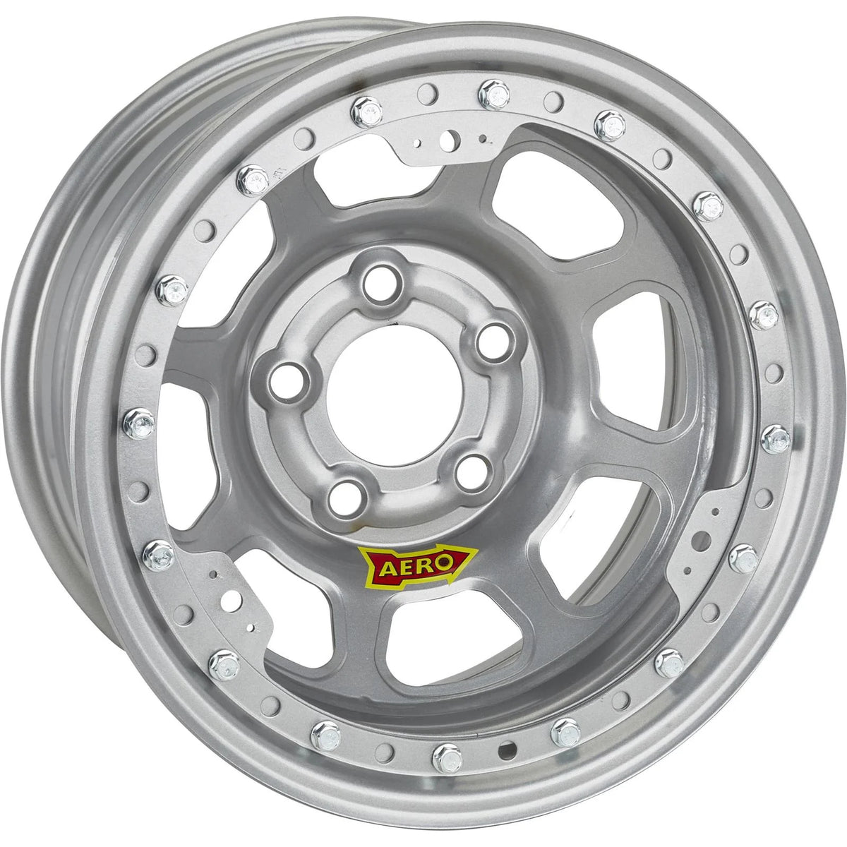AERO 53 Series 15 x 8 Black IMCA Certifed Wheel w/ Beadlock, 3 Offset
