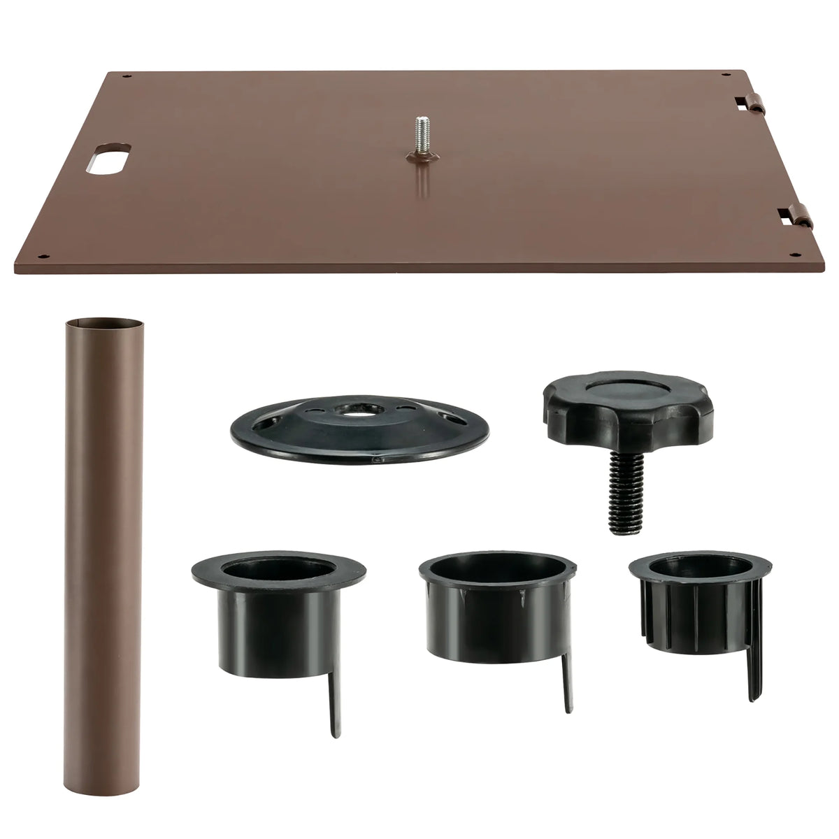 Costway 50LBS Patio Square Umbrella Base Stand Market Umbrellas Handle Wheels