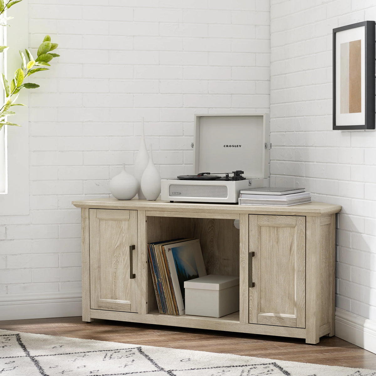 Crosley Furniture Camden 48" Corner Tv Stand Dark Walnut