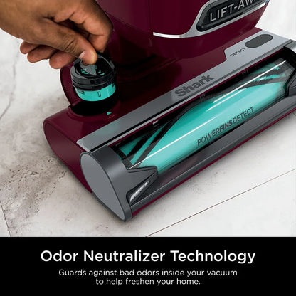 Shark Detect Lift-Away ADV Corded Upright Vacuum with PowerFins Detect, Self-Cleaning Brushroll & Odor Neutralizer Technology, LA492, Burgundy
