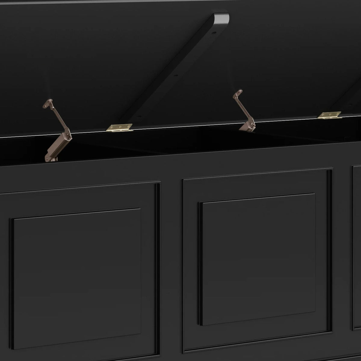 Simpli Home Connaught SOLID WOOD 51 inch Wide Traditional Storage Bench Trunk in Dark Chestnut Brown