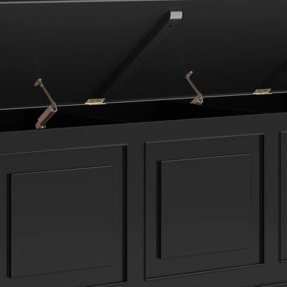 Simpli Home Connaught SOLID WOOD 51 inch Wide Traditional Storage Bench Trunk in Dark Chestnut Brown