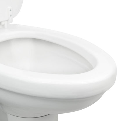 Dometic 320 RV Toilet | White | 302320081 | Standard Height | Gravity Toilet | Elongated Ceramic Bowl | Flush with Foot Pedal | For RVs. Trailers. and Outdoor Campers