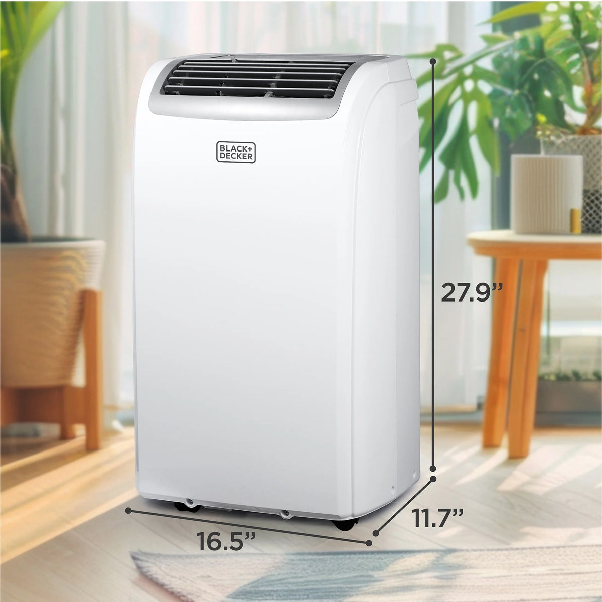 BLACK+DECKER BPP10WTB 14,000-BTU 3-Speed 1,250-Watt Portable Air Conditioner with Remote