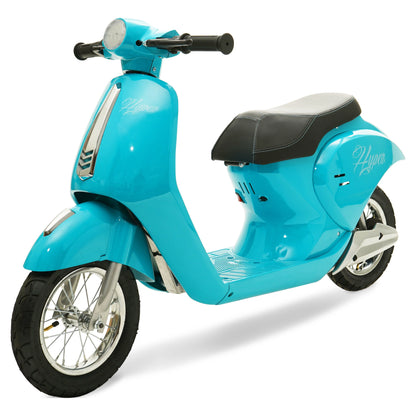 24V Hyper Toys Retro Electric Scooter, Easy Twist Throttle, Blue, Ages 13+, Including Teens, Tweens