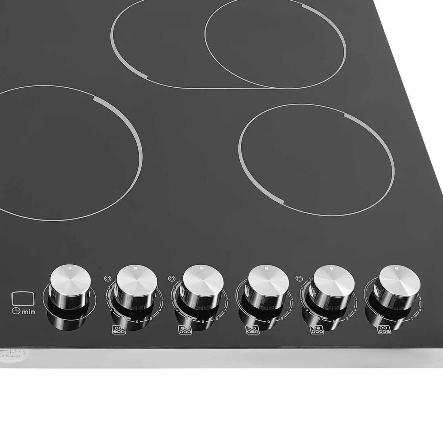 110V Modern Black Electric Cooktop Electric Stovetop 5 Burners Electric Cooktop for Homes, Restaurants