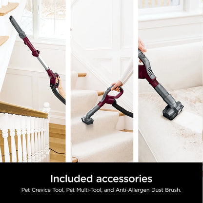 Shark Detect Lift-Away ADV Corded Upright Vacuum with PowerFins Detect, Self-Cleaning Brushroll & Odor Neutralizer Technology, LA492, Burgundy