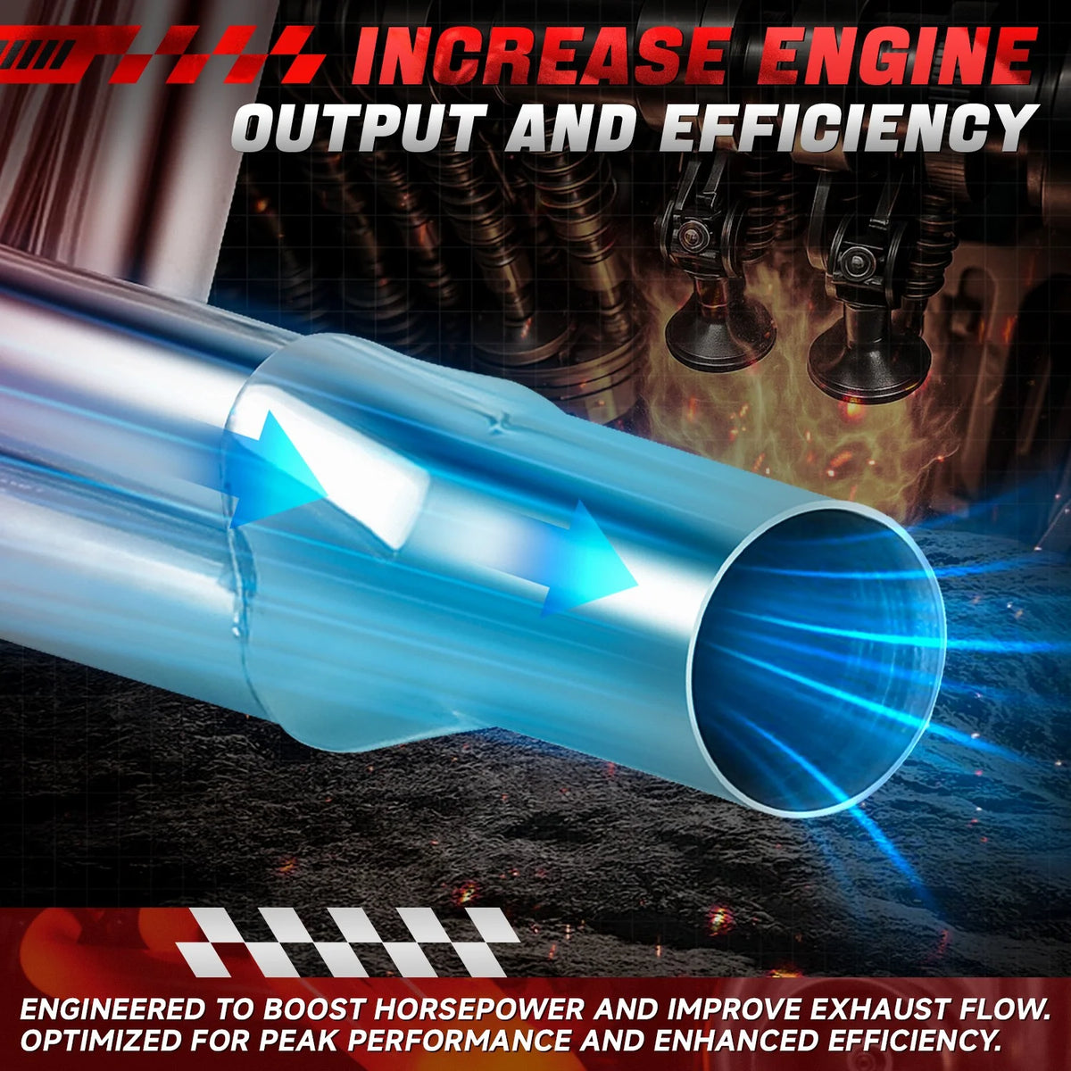 Stainless Steel Long Tube Exhaust Manifold Header for 1994-2004 Ford Mustang 3.8L V6