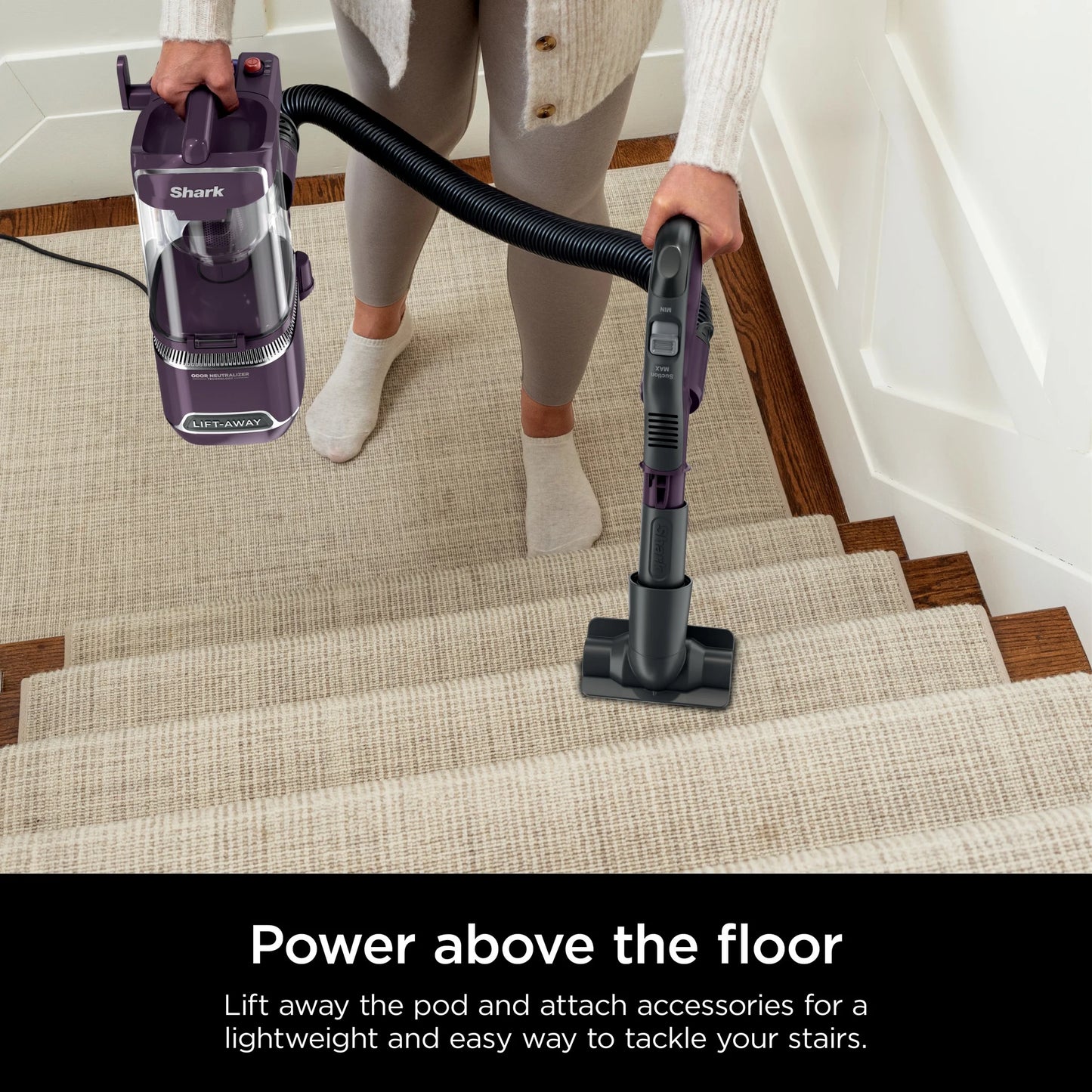 Shark Detect�?Lift-Away® ADV Corded Upright Vacuum with PowerFins Detect�? Self-Cleaning Brushroll, and Odor Neutralizer Technology, LA490
