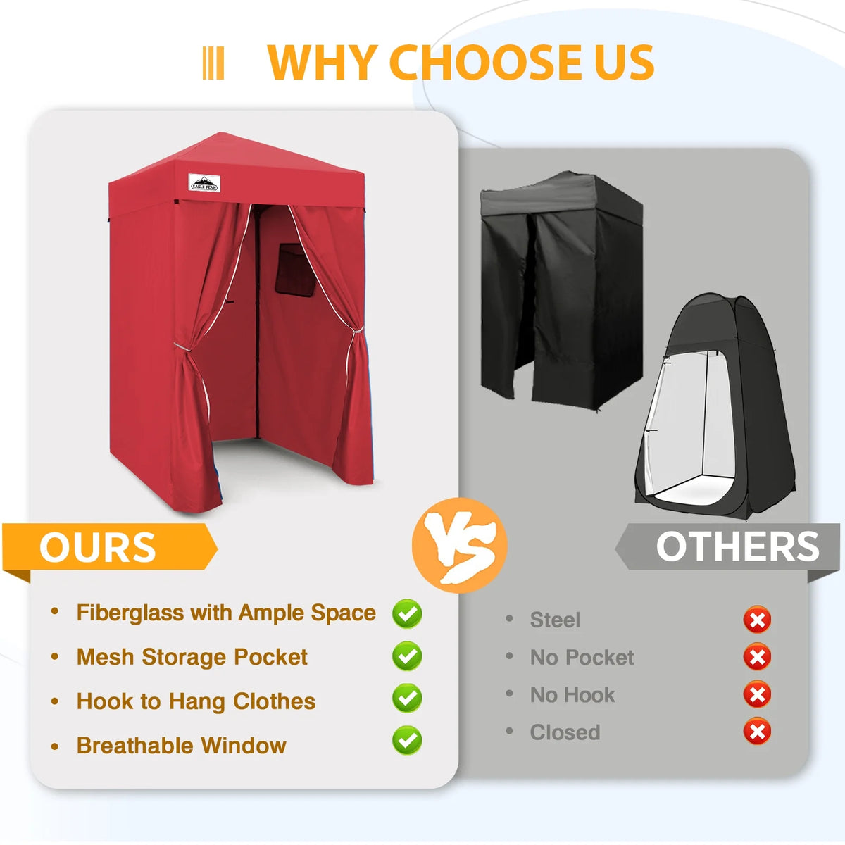 EAGLE PEAK Flex Ultra Compact 4 ft x 4 ft Pop-up Changing Room Canopy, Portable Privacy Cabana