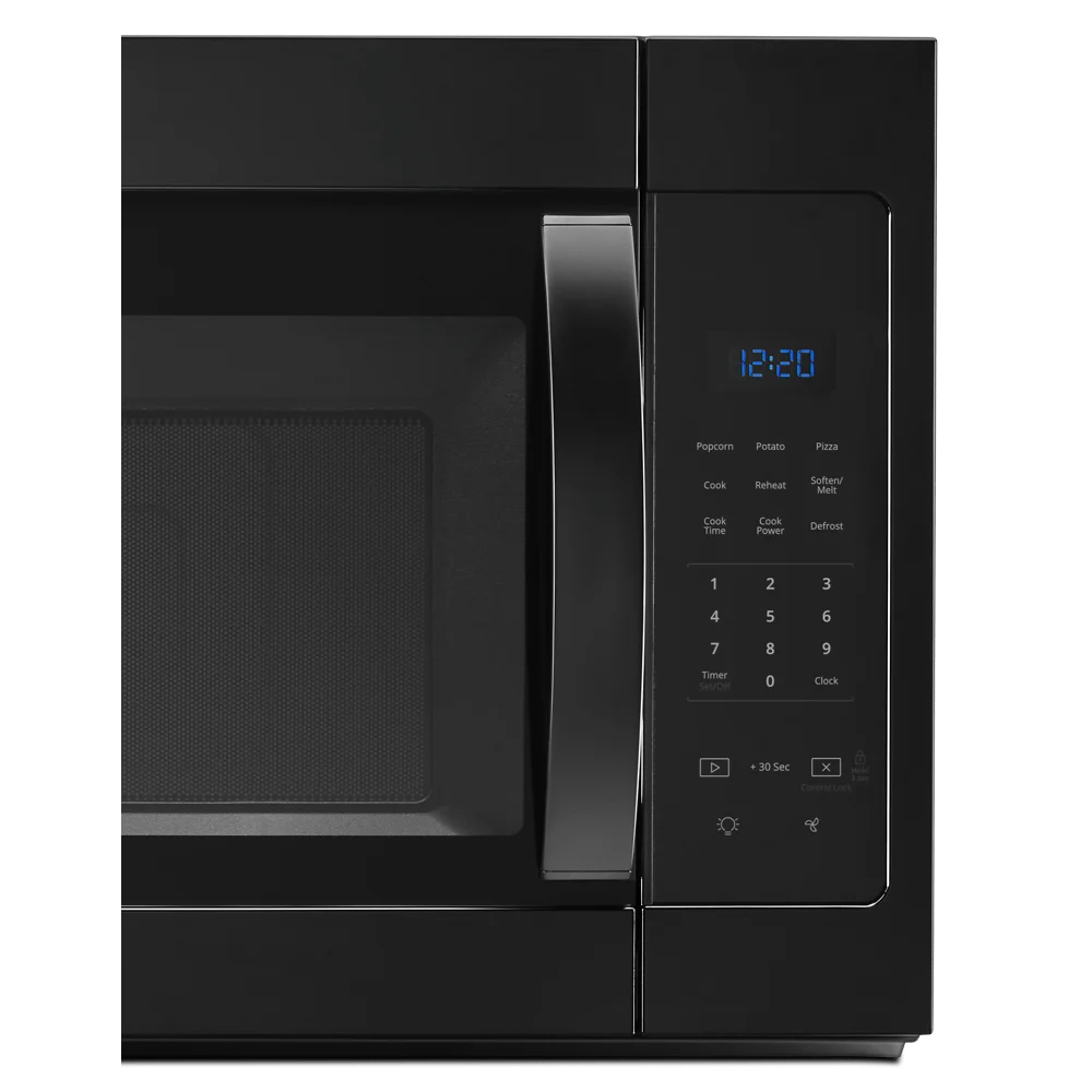 Whirlpool 1.7 Cu. Ft. Microwave Hood Combination Black