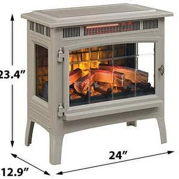 Duraflame 3D Black Infrared Electric Fireplace Stove with Remote Control - DFI-5010-01