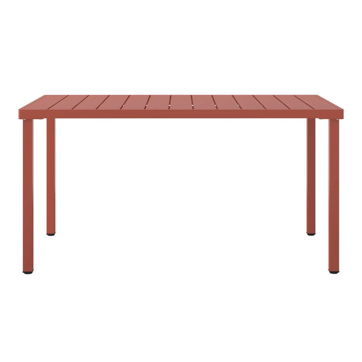 WestinTrends Playa 59" Iron Metal Outdoor Rectangular Patio Dining Table For 6, Olive Green