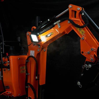 Mini Excavator with canopy, Claw, Grading Bucket & Rake, 306cc EPA compliant engine, suitable for construction work, farm&landscaping, utility installations