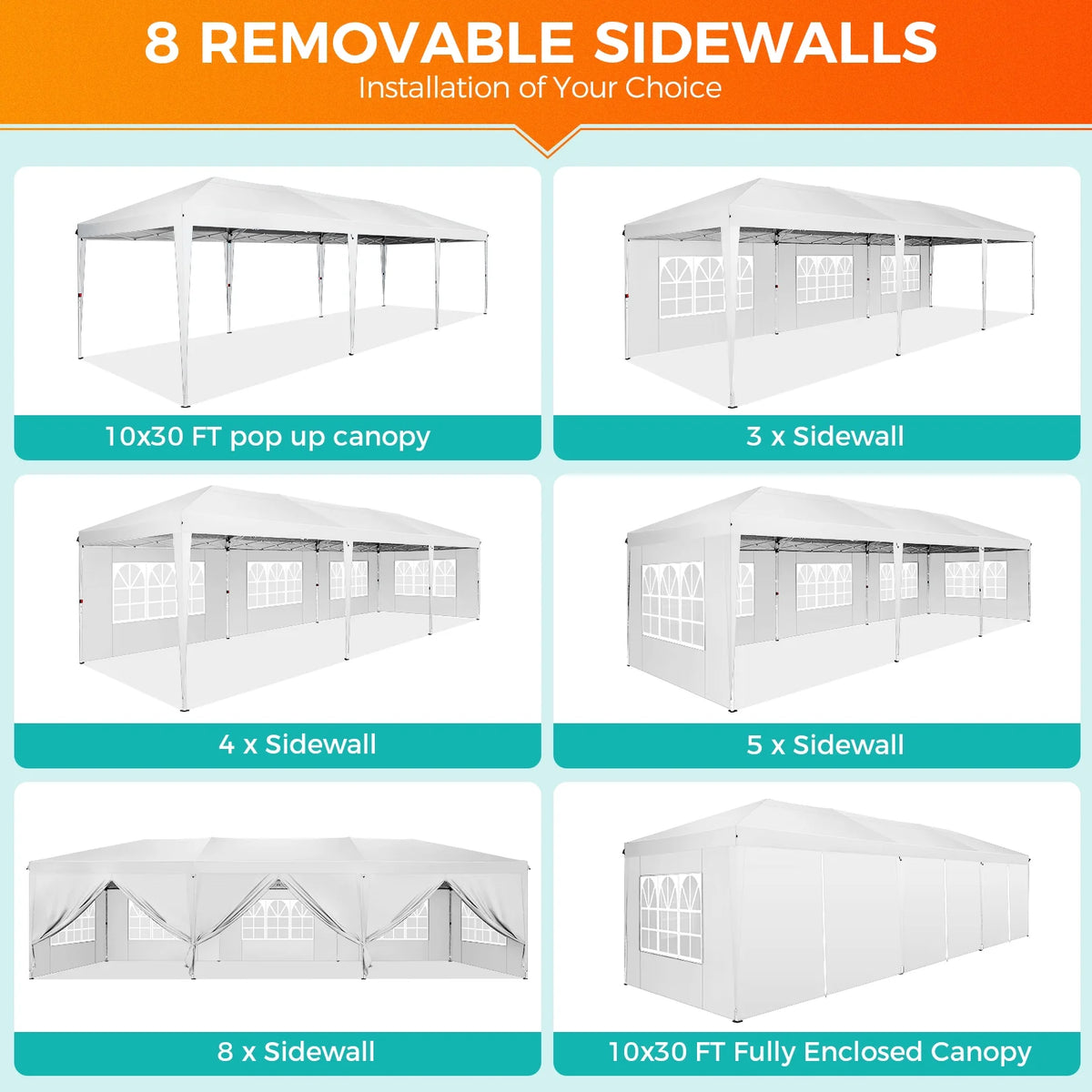SANOPY 10'x10' EZ Pop Up Canopy Tent Outdoor Party Instant Shelter Portable Folding Beach Canopy with 4 Sandbag & Carrying Bag, Black