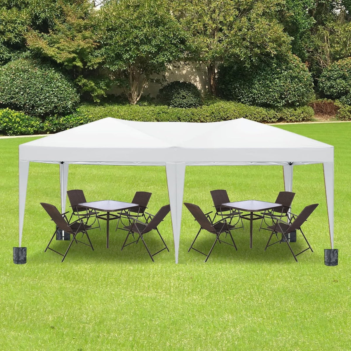 10'x20' Pop Up Canopy Tent with 6 Removable Sidewalls & Portable Rolling Bag �?Waterproof UPF 50+ Shade for Parties, Beach, Weddings & Camping