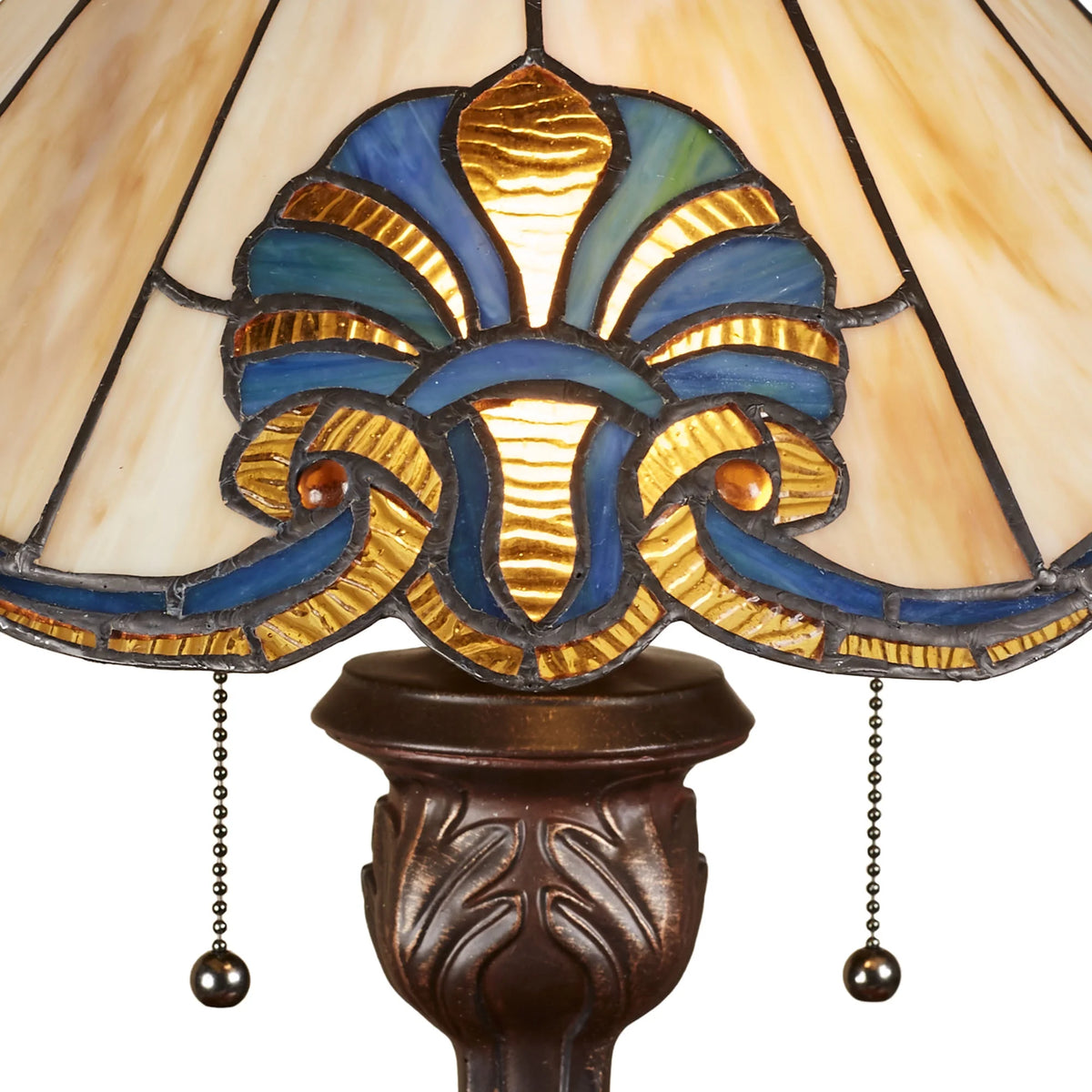 Blythe Hand-Cut Stained Glass Table Lamp Ruby