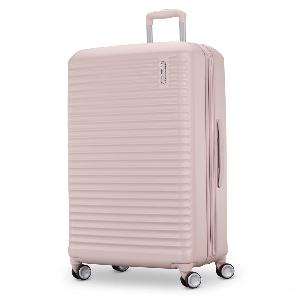 American Tourister Stratum 3.0 Large Hardside Checked Suitcase with Spinner Wheels - Pink Blush