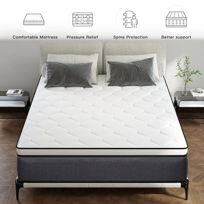 Full Mattress, 14 inch Hybrid Mattress in a Box,Medium Firm