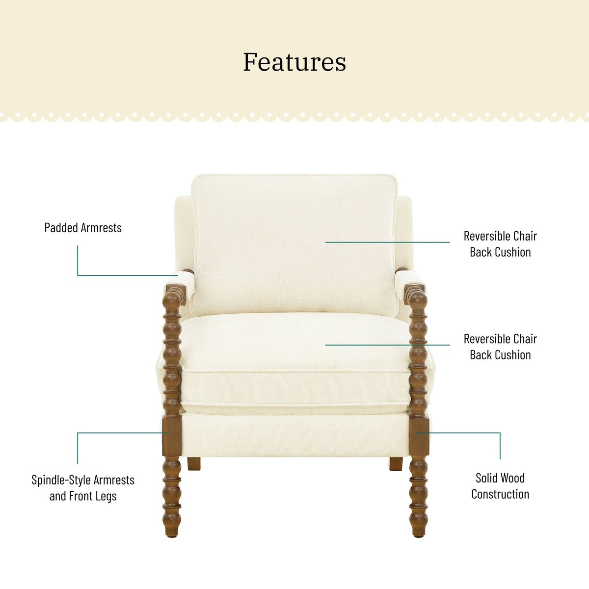 Pioneer Woman Harper Spindle Accent Chair, Jade Fabric Upholstery